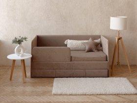 Диван-кровать Happy (капучино) в Ленске - lensk.mebel-nsk.ru | фото