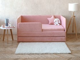 Диван-кровать Happy (коралловый) в Ленске - lensk.mebel-nsk.ru | фото
