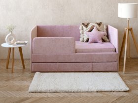 Диван-кровать Happy (розовый) в Ленске - lensk.mebel-nsk.ru | фото