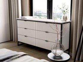 Комод 6 ящиков Нора (персидский жемчуг) в Ленске - lensk.mebel-nsk.ru | фото