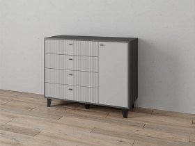 Комод «Катрин-13» (графит/светло-серый) в Ленске - lensk.mebel-nsk.ru | фото