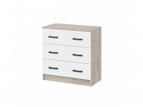 Комод КМ-02 Ронда (дуб крафт серый/дуб крафт белый) в Ленске - lensk.mebel-nsk.ru | фото