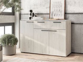 Комод Стандарт-4 NEW (дуб крафт белый) в Ленске - lensk.mebel-nsk.ru | фото