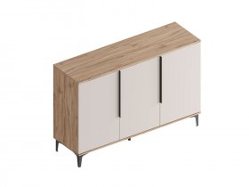 Комод трехстворчатый Сицилия (дуб альпийский/тефия) в Ленске - lensk.mebel-nsk.ru | фото