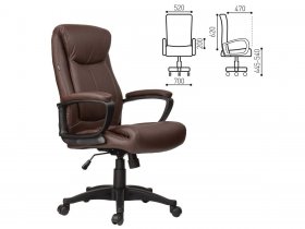 Кресло офисное BRABIX Enter EX-511, коричневое в Ленске - lensk.mebel-nsk.ru | фото