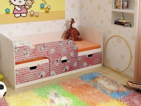 Кровать детская с ящиками 1,86 Минима Hello Kitty в Ленске - lensk.mebel-nsk.ru | фото