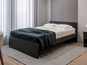Кровать двуспальная 1,4м Бруклин СБ-3353 (диамант серый) в Ленске - lensk.mebel-nsk.ru | фото