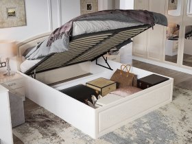 Кровать двуспальная 1,6 м Венеция КРМП-160 с подъемным механизмом в Ленске - lensk.mebel-nsk.ru | фото