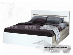 Кровать двуспальная 1,6 м  Наоми КР-11 в Ленске - lensk.mebel-nsk.ru | фото