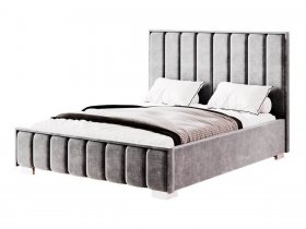Кровать двуспальная с под.мех. 1,6м Мирабель (графит) в Ленске - lensk.mebel-nsk.ru | фото