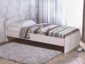 Кровать односпальная 80 с низкой спинкой (ясень шимо светлый) в Ленске - lensk.mebel-nsk.ru | фото