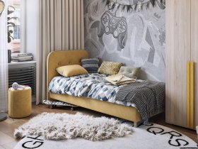 Кровать односпальная Лео 0,9 м в Ленске - lensk.mebel-nsk.ru | фото