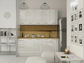 Кухонный гарнитур МДФ Выгодно и точка 2,0 м (белый глянец) в Ленске - lensk.mebel-nsk.ru | фото