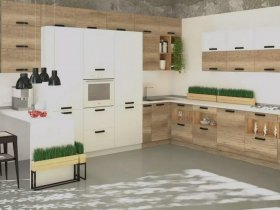 Модульная кухня Фиджи 2,3м (крафт) в Ленске - lensk.mebel-nsk.ru | фото