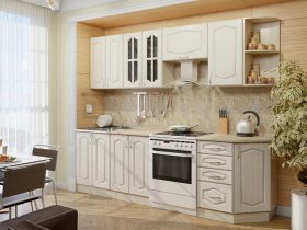 Модульная кухня Классика-1 (дуб молочный) в Ленске - lensk.mebel-nsk.ru | фото