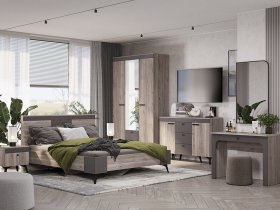 Модульная спальня Кассандра (дуб смоки/MF14) в Ленске - lensk.mebel-nsk.ru | фото