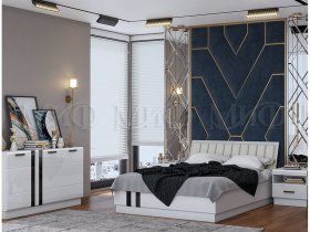 Модульная спальня Магнолия  (белый глянец) в Ленске - lensk.mebel-nsk.ru | фото