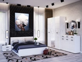 Модульная спальня Нэнси NEW в Ленске - lensk.mebel-nsk.ru | фото
