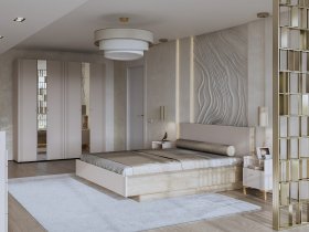 Модульная спальня Одетта (дуб эндгрей/меланж) в Ленске - lensk.mebel-nsk.ru | фото