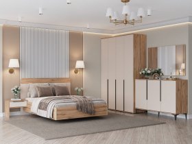 Модульная спальня Сицилия (дуб альпийский/тефия) в Ленске - lensk.mebel-nsk.ru | фото