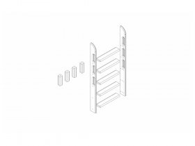 Пакет №10 Прямая лестница и опоры для двухъярусной кровати Соня в Ленске - lensk.mebel-nsk.ru | фото
