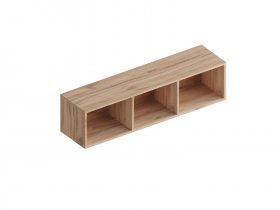 Полка настенная открытая Сицилия (дуб альпийский/тефия) в Ленске - lensk.mebel-nsk.ru | фото