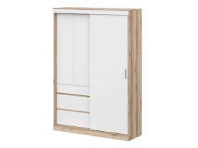 Шкаф-купе (1,5м) Брауни (дуб делано/белый) в Ленске - lensk.mebel-nsk.ru | фото