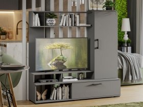 Стенка «Сиена» (графит серый) в Ленске - lensk.mebel-nsk.ru | фото