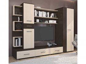 Стенка Верона (дуб венге/дуб молочный) в Ленске - lensk.mebel-nsk.ru | фото
