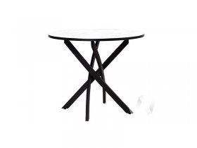 Стол обеденный Лион (мрамор белый/черный) в Ленске - lensk.mebel-nsk.ru | фото