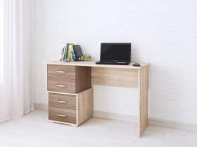 Стол письменный Сити-2 (ясень шимо темный/дуб сонома) в Ленске - lensk.mebel-nsk.ru | фото